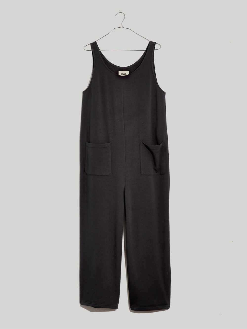 Madewell Women’s Jumpsuit Superbrushed Pull-On Black Coal Size Medium - Picture 2 of 8